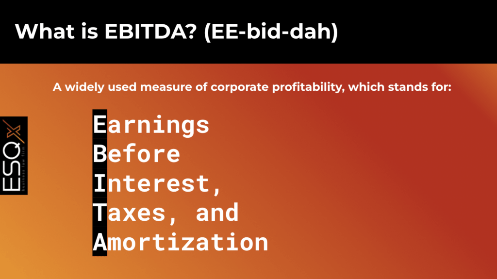 Diagram explaining EBITDA