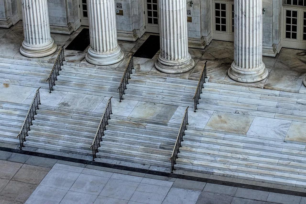 Steps leading to the Supreme Court building in Washington, D.C.